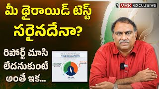 Dr VRK about TSH for Thyroid Diagnosis  Explains Hashimotos amp Thyroid Health in Telugu  VRK Diet [upl. by Swehttam]