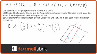 Vektorrechnung Parallelesich schneidende Geraden in einer Ebene gesucht [upl. by Atul227]