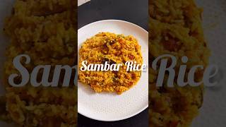 Simple Sambar Rice RecipeEasy amp Quick Lunch Recipelunchboxrecipeonepotricerecipe [upl. by Nwadahs503]