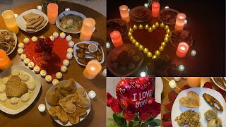 Simple Candle Light Dinner with dishes At Home Valentine’s Special  Lockdown Special [upl. by Ecinnej239]