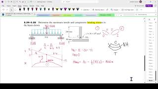 Bending Stresses Part 3  Max Compressive and Tensile Stress  BISAYA Live Classroom Discussion [upl. by Aimerej880]