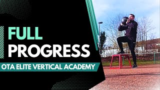 Full Vertical Jump Progress with OTA Elite Vertical Academy [upl. by Eimas]