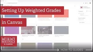 Setting Up Weighted Grades in Canvas [upl. by Tichon]