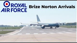 RAF Brize Norton Plane spotting  A330 A400 C130 arrivals [upl. by Ayikahs]