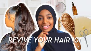 HIJABI HAIR CARE ROUTINE ✨ [upl. by Gilberte]