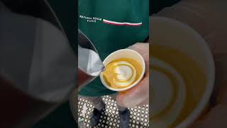 Classic Tulip 🌷☕ latte art coffee cafe shorts baristaali [upl. by Jacey]