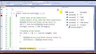 Arrays in CNET  Mastering Data Structures  DotNet Academy [upl. by Eey]