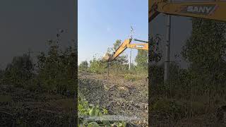 Process Of Excavator Destroying A Little Tree Under The Policy Of Returning Forest To Farmland [upl. by Eiramanna198]