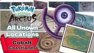 All Unown Locations Cobalt Coastlands  Pokémon Legends Arceus [upl. by Tarah]