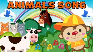 Animal Dance Song  Animal Sound Song Nursery Rhyme For Kids  Animals Sounds  Kidzu TV [upl. by Ahsaf202]