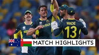 Aus vs oman icc mens t20 world cup 2024 highlights  aus vs oman t20 world cup 2024 highlights [upl. by Sparks]