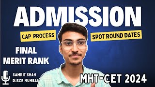 MHTCET 2024  Final MERIT Rank Released  😱 CAP Spot Round Admission Process  MHT CET 2024 [upl. by Cappella]