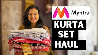 Myntra Kurta Set Haul  Casual Kurta Sets from Myntra [upl. by Eniortna]