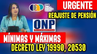 ONP  reajuste de pensión mínimas y máximas por edades régimen de la 19990  IGUAL A UNA RMV [upl. by Davey880]