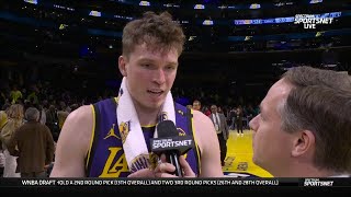 Dalton Knecht reacts to his electric 37point performance vs Jazz  NBA on ESPN [upl. by Kosaka]