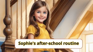 Improve Your English  Sophies afterschool routine  English Listening Skills [upl. by Brendis]