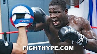 FRANK GORE BEAST TRAINING FOR DERON WILLIAMS SMASHING MITTS amp HEAVY BAG WITH KO COMBOS FOR CLASH [upl. by Verlee]