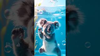 【Kawaii】Koalas frolicking in the water Their cuteness is soothing [upl. by Okechuku]