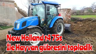 New Holland t4 75s ile kardeşim Özgür hayvan gübrelerini topladı [upl. by Cart242]