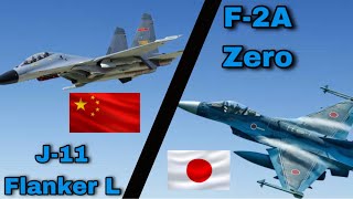 Japanese F2A Zero vs Chinese J11 Flanker  Neo Warfare X [upl. by Limhaj]