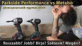 Parkside Performance vs Metabo ütvecsavarozó teszt összehasonlítás vélemény [upl. by Nyasuh959]