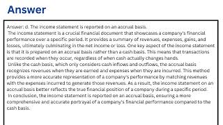 Which of the following is true about an income statement [upl. by Labors]