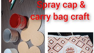 spray cap into organiser makinground shapediyeasycardboardcraftwaste plasticarrybag reuse idea [upl. by Kleper]