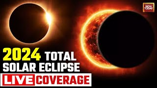 Total Solar Eclipse 2024 LIVE Updates Surya Grahan In India  Eclipse Across North America 2024 [upl. by Cown]