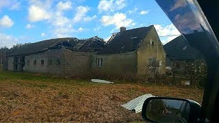 Tornado in Poland Podlesie Greater Poland Roofs torn off Riptide Dudley [upl. by Yolande]