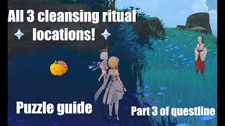 Sacred sakura cleansing ritual locations and puzzles  Genshin Impact Inazuma 20 [upl. by Anilah]