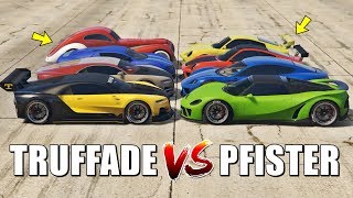 GTA 5 ONLINE  PFISTER VS TRUFFADE WHICH IS FASTEST  Porsche VS Bugatti [upl. by Ojytteb368]