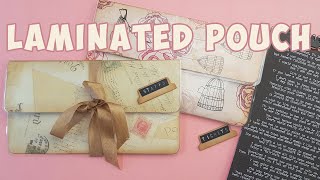 laminated pouch Junk Journal ideas [upl. by Enirolf]