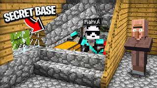 I Built Hidden Secret Bases in Minecraft Village [upl. by Anilek]