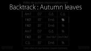 Autumn leaves  Les feuilles mortes 120 bpm  Backing track [upl. by Afatsum]