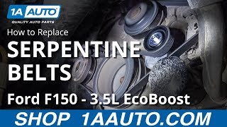 How to Replace Serpentine Belts 0914 Ford F150 [upl. by Daniyal173]