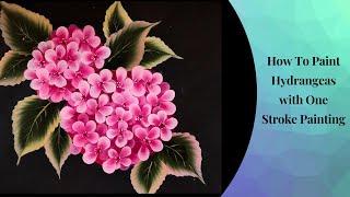 How to Paint Hydrangeas  Easy Step by Step  One Stroke Art  Acrylic Painting  Beginners Tutorial [upl. by Conal821]