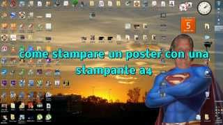 tutorial stampare poster con stampante A4 [upl. by Anomor]