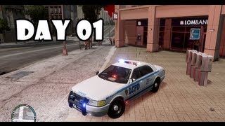 GTA IV LCPDFR Day 01  LCPD patrol [upl. by Eniffit]