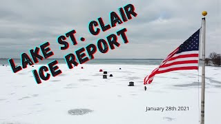 Lake StClair Michigan Ice Fishing Report 12821 [upl. by Tiana]