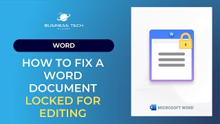 How to fix a Word document locked for editing [upl. by Eneluj]