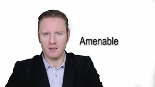 Amenable  Meaning  Pronunciation  Word World  Audio Video Dictionary [upl. by Nnayt77]