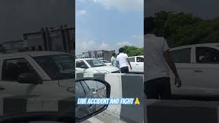 Live accident and fight 🙏highway accident crash india mohali viralshot views traficjam [upl. by Karna]