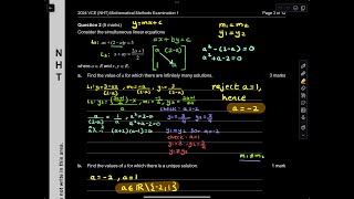 2024 NHT VCE Mathematical Methods Exam 1 Suggested Solutions [upl. by Balduin717]