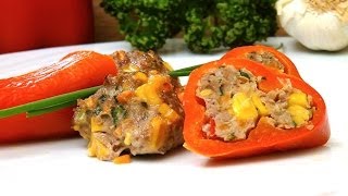 Gefüllte Paprika mit Hackfleisch Video  Rezept [upl. by Yerdna]