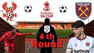 Kidderminster Harriers V West Ham United  4th Round Emirates FA CUP [upl. by Sammie]