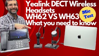 Yealink Wireless Headset WH62 and WH63 Head to Head ReviewMic Test [upl. by Ahsied642]