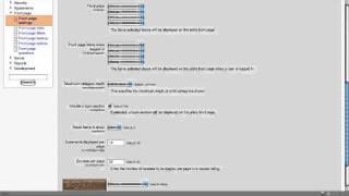 Moodle 2 Administration Front page settings [upl. by Esertal]