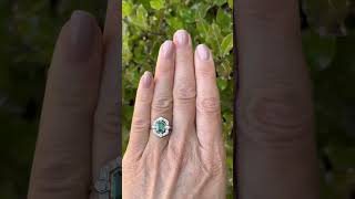 Era 1930s Art Deco Emerald and Diamond Ring  Vintage Engagement Ring  ring antique vintage [upl. by Ahsaenat]