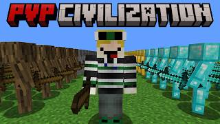 Minecraft but I survive in PVP CIVILIZATION [upl. by Eaves]