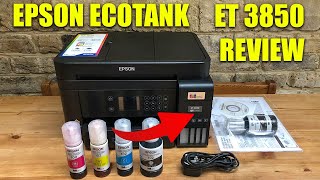 EPSON ECOTANK ET 3850 REVIEW 2023 LOOK AT EPSON INNOVATIVE PRINTER [upl. by Suhcnip]